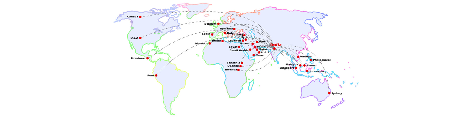 wholesale international export country map